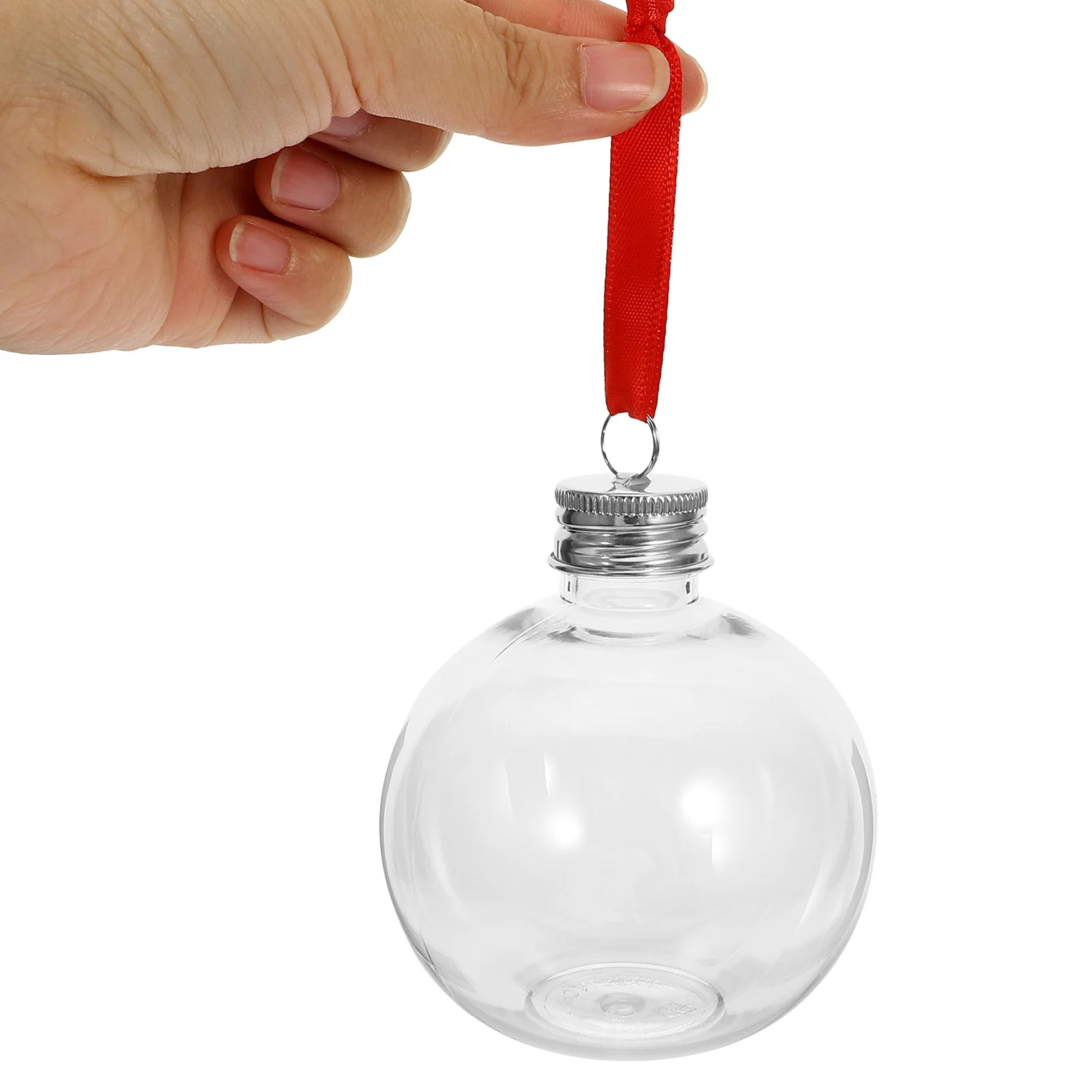 10 Pcs Light Bulb Shaped Christmas Bottles Transparent Candy Beverage Packing Airtight Juice Drink PET Material Festive