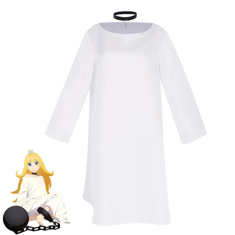 

COSda@New Anime Tis Time for Torture Princess Cosplay Costume White T-shirt Skirt Lovely Headwear Woman Kawaii Halloween Party S