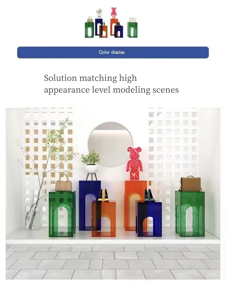 ！@Clothing Store Running Water Table Window Acrylic Display Table Shopping Center Island Decoration Customization