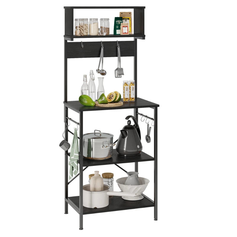 Multifunction Ladder Shelf Plant Stand Bookcase Organizer Wooden Bookshelf 4-tier Kitchen Storage Rack Bathroom Shelves