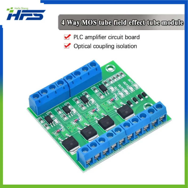 4-Way MOS Optocoupler Isolator Module PWM 3-20V 10A Photo-Elektrische Isolator Houder Rail PLC Drive Motor Board