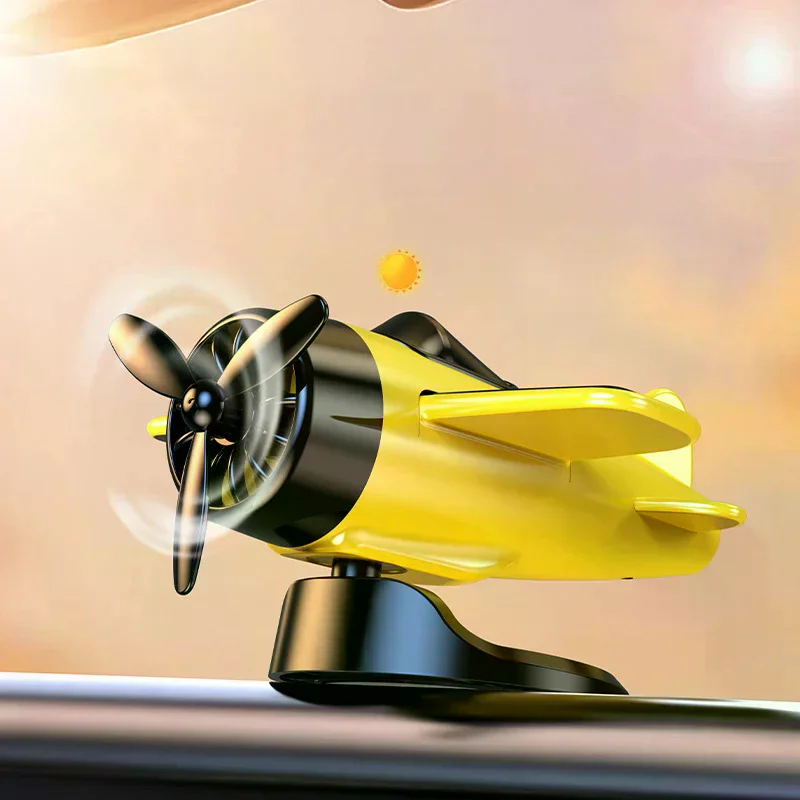 Solar-Powered Rotating Airplane Dashboard Decor, Creative Car Interior Decoration, For Aviation Enthusiasts, Car Dashboard Decor