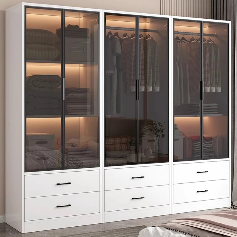 

Mirror Cabinets Wardrobe Storage Cupboard Organizer Bedroom Closet Clothes Cabinet Filing Shelves Vestidores Trendy Furniture