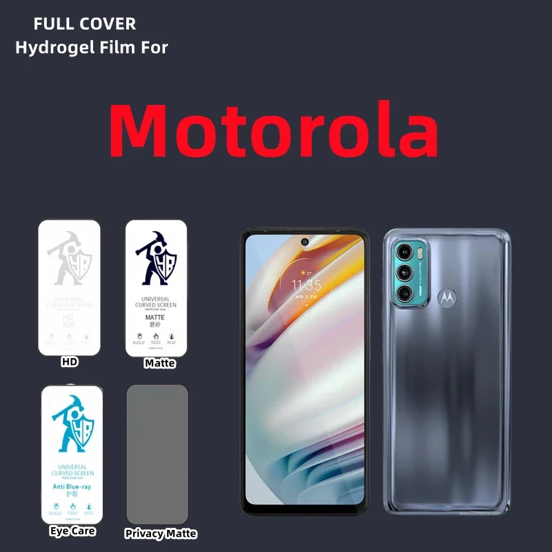 2pcs HD Hydrogel Film For Moto G7 G13 G14 G22 G23 G30 G31 G32 G42 G51 G52 G53 G54 G60s G62 G71 5G G72 G82 G84 Razr40 Ultra Matte