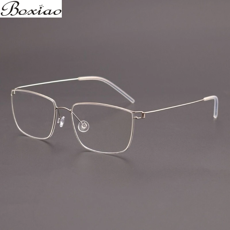 

Titanium Myopia Frame Trapezoidal Handmade Pure Titanium Filament Glasses Frame Pure Color Change for Men and Women.