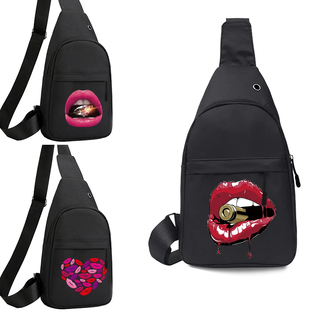 

New Men Chest Bag Fashion Outdoor Men Bags Casual Nylon One Shoulder Crossbody Bag Mouth Series Travel Large Capacity