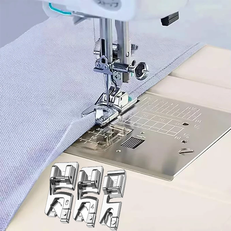 

3Pcs 3mm 4mm 6mm sewing accessories Narrow Rolled Hem Sewing Machine Presser Foot Set Household sewing tools