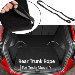 Trunk Rope for Tesla Model Y Tail Box Cover Draw Rope Drawstring Handle Pull Straps Car Tidying Organizer for Trunk 2021-2024