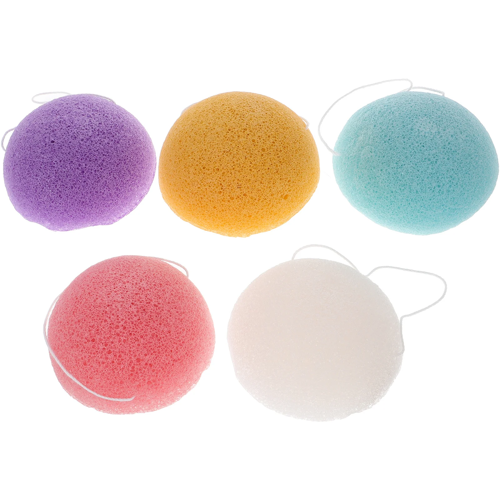 5Pcs Face Cleaning Sponge Facial Soft Exfoliating Sponges Durable Face Washing Tools Portable for Home Travel and Daily Care