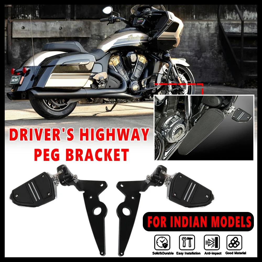 

FOR INDIAN Driver's Highway PEG Bracket Suitable Challenger Chief Chieftain Pursuit Roadmaster Springfield Vintage 2025/24 Moto