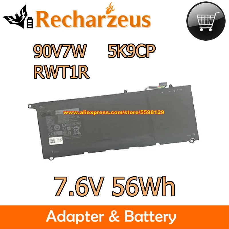 56Wh 7.6V Laptop Battery 90V7W JD25G DIN02 For Dell XPS 13 9343 9350 Serie P54G002 13-9350-D4505 13-9350-D3708 XPS13D-9343-5808T