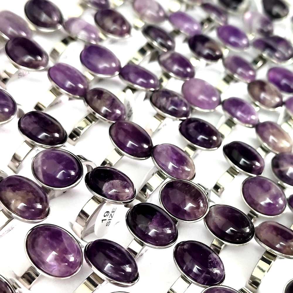 20 Stück fantastische Steinringe für Frauen, ovale Perlen, Großhandelsposten, Vintage-Ring, Party-Geschenk, Kristallschmuck – Detail 9
