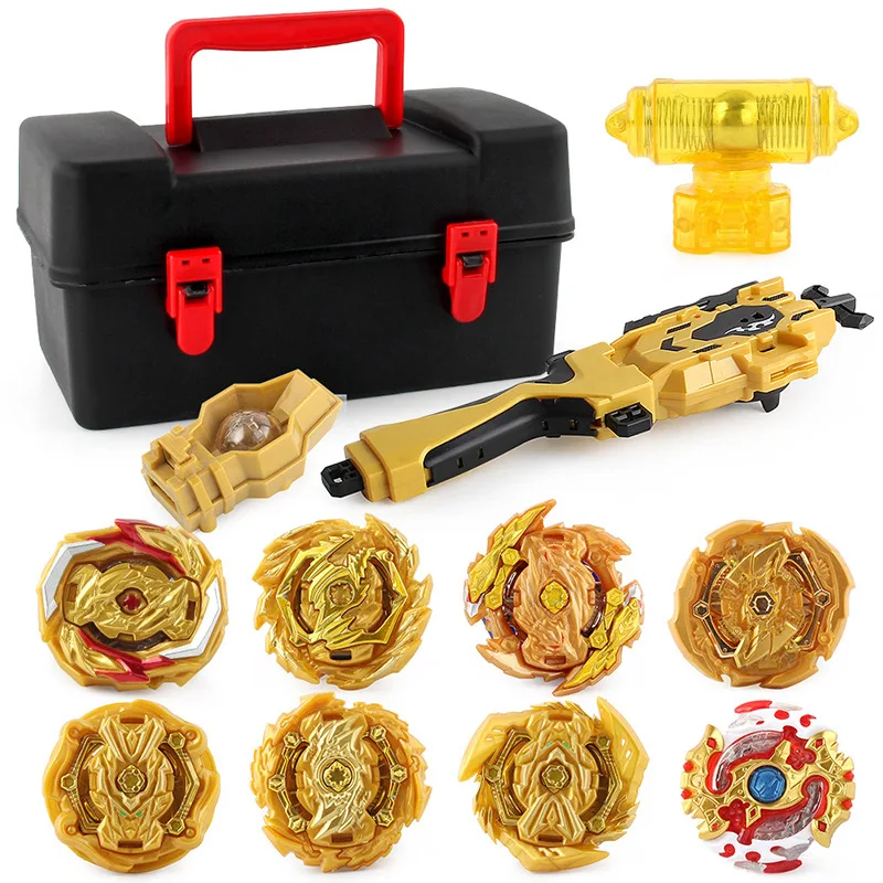 12pcs Beyblade Burst Gyro Toy Storage Tool Kit Limited Gold Version Transmitter Modification Parts