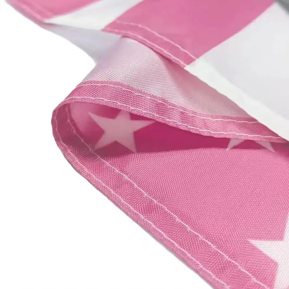 مخصص الوردي الأسود أمريكا أعلام الولايات المتحدة الأمريكية نسيج راية صمم صورتك الخاصة لغرفة النوم في الهواء الطلق مطعم بار جدار ديكور الطرف