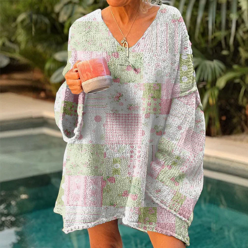 

Autumn Winter flower sweaters Women's Oversized Sweaters 2025 Lightweight Pullover Trendy Soft Outfits Y2k jumpers for girls