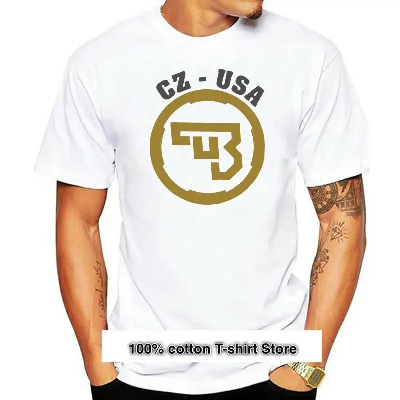 Camiseta negra con Logo de pistolas de fuego, CZ, EE. UU., Ceska Zbrojovka, S-5XL, novedad de 2024