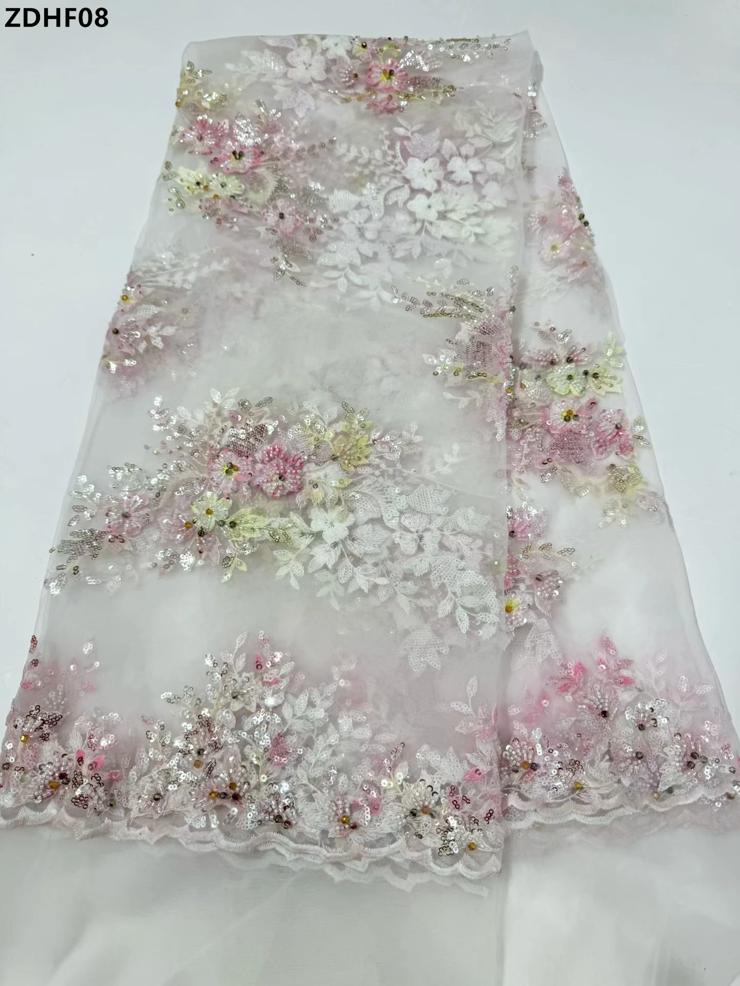 

Высококачественная хлопковая кружевная ткань с блестками, африканская свадебная вышивка бисером и блестками для свадьбы, французский тюль, кружевная ткань, вышивка