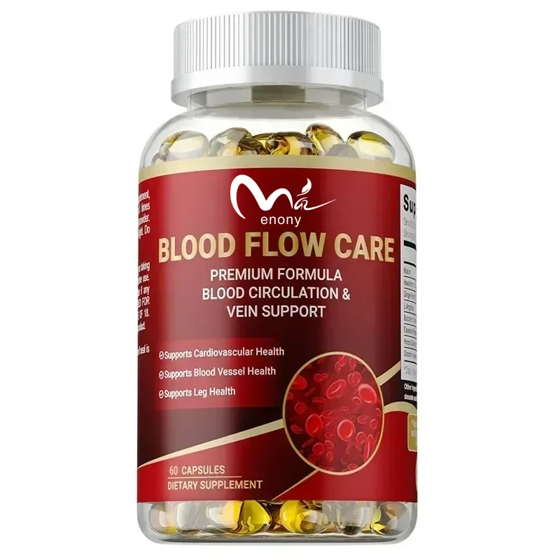 Blood Flow Care Supplement - Blood Circulation, Promotes Leg Vein, Heart and Cardiovascular Health, Promotes Mental Clarity