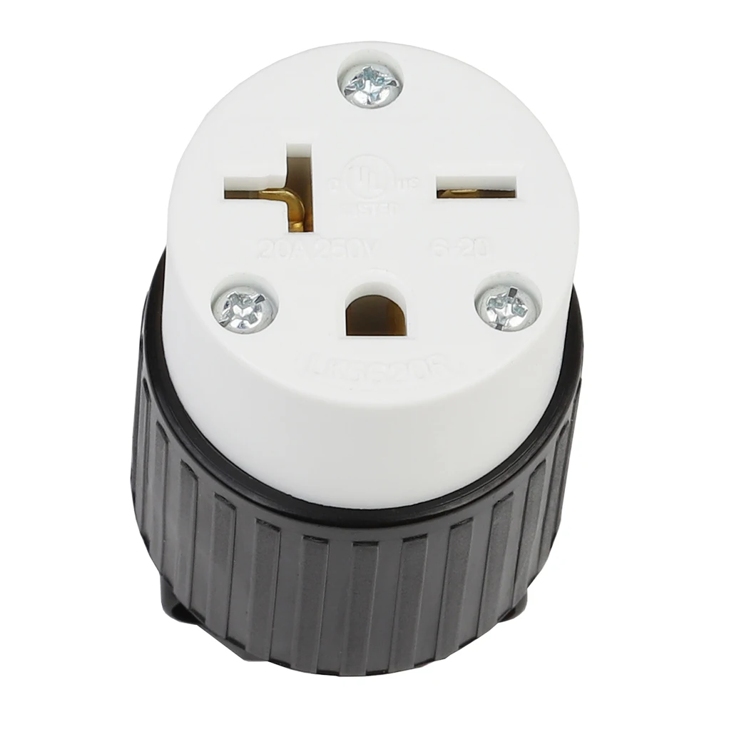 NEMA 6-20R Self-wiring socket, NEMA US Anti-drop 6-20R Female Industrial Plug Direct Connector Converter