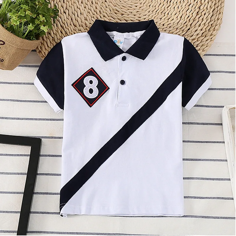 الصيف المراهقين تي شيرت الأولاد نشط 8 عدد نمط الاطفال قصيرة الأكمام ملابس الأطفال الأولاد قطري شريط ملابس الفتيات بلايز