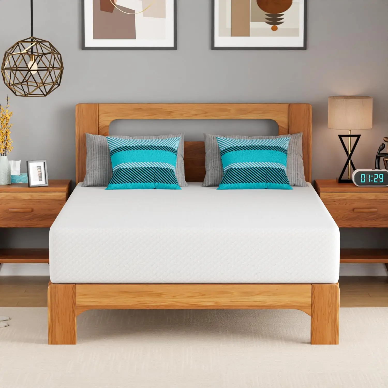 

12 Inch Cooling-Gel Memory Foam Mattress Queen, Medium Firm, CertiPUR-US Certified, White
