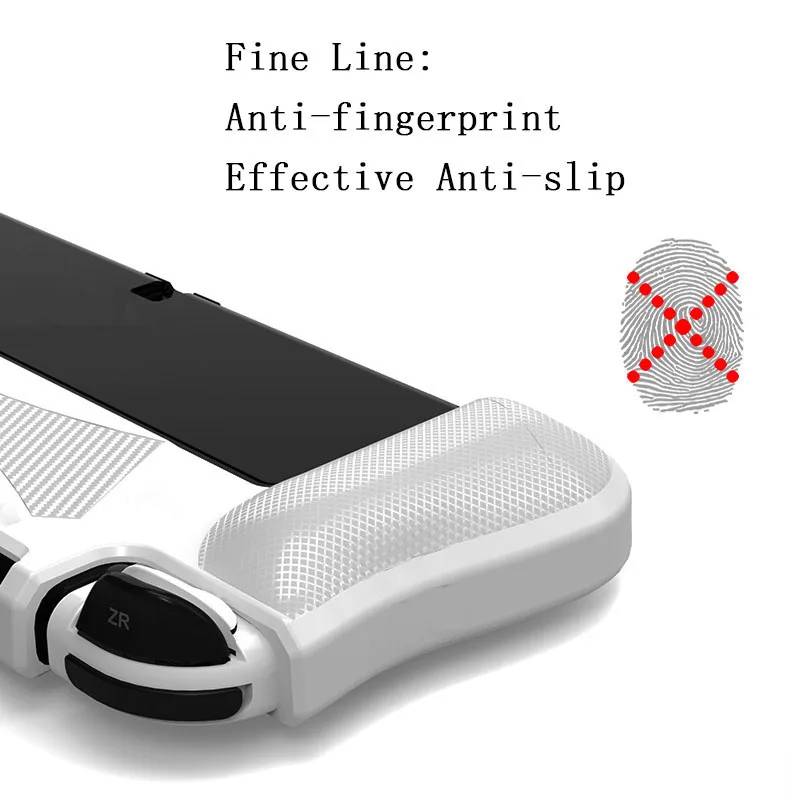 Dockable Protective Case for Switch OLED 2021 Soft Silicone Shell Carbon Fiber Textured Ergonomic Grip Cover for Game - view 6