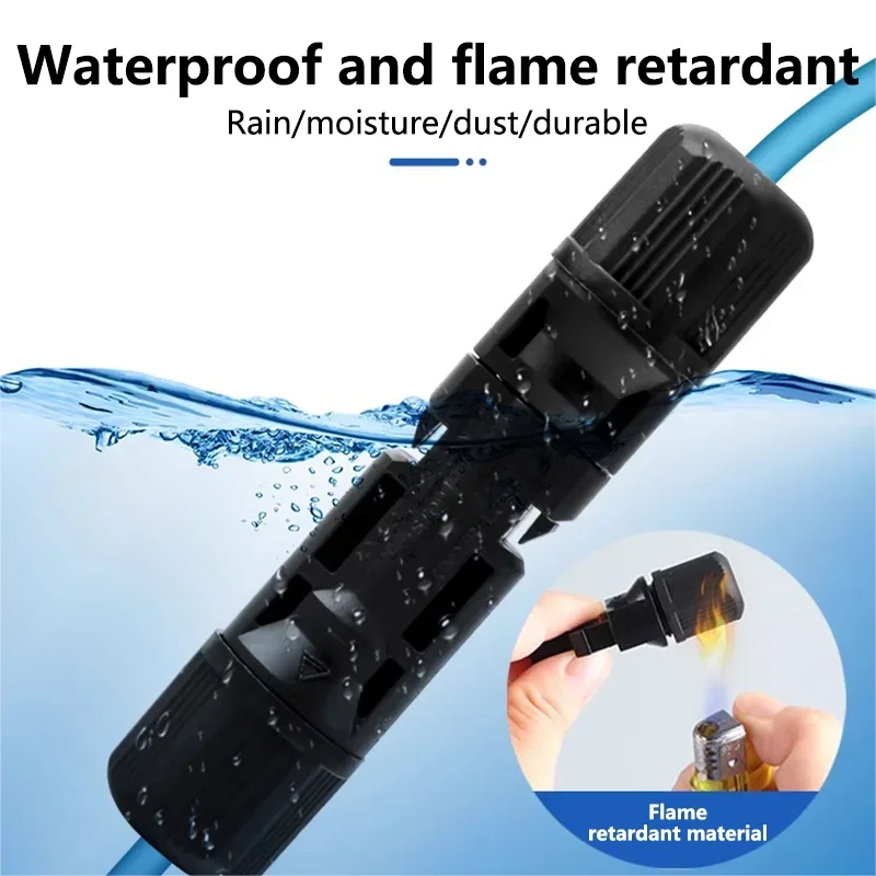 600/400/200/100/40/20/10 قطعة موصلات الطاقة الشمسية المقابس الكهروضوئية - 1000 فولت 30 أمبير، لكابلات PV/MC 2.5/4/6 مم2، طقم موصل اللوحة الشمسية