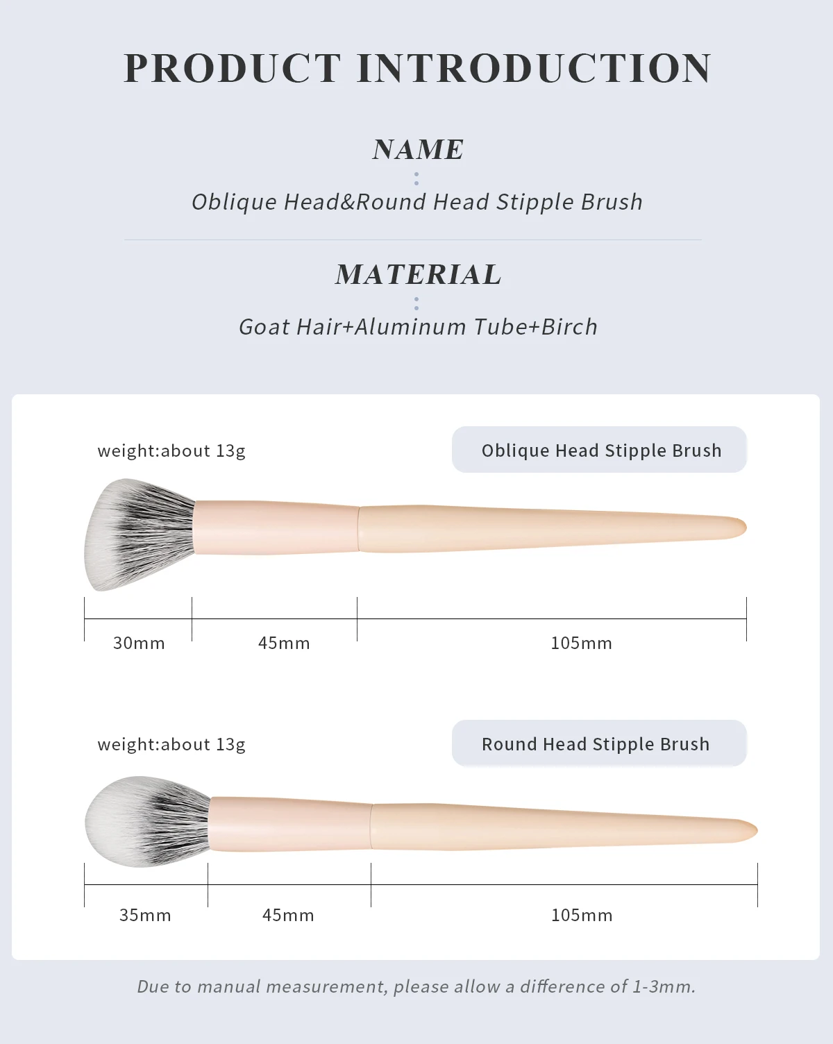 OVW Make up Brush Cosmetic Goat Hair Powder Blusher Brush Blending Concealer Makeup Brush
