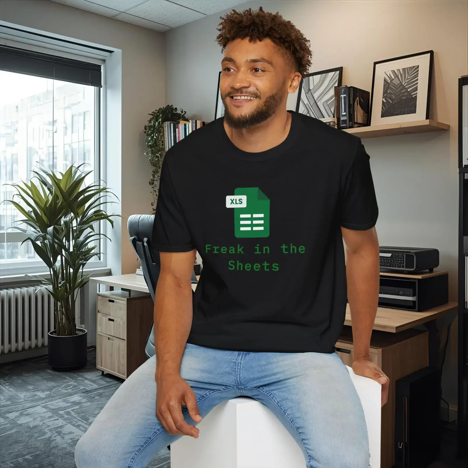 Funny Spreadsheet T Shirt Office Geek Humor vintage Washed designer clothes Stylish Soft Versatile Slightly Comfortable