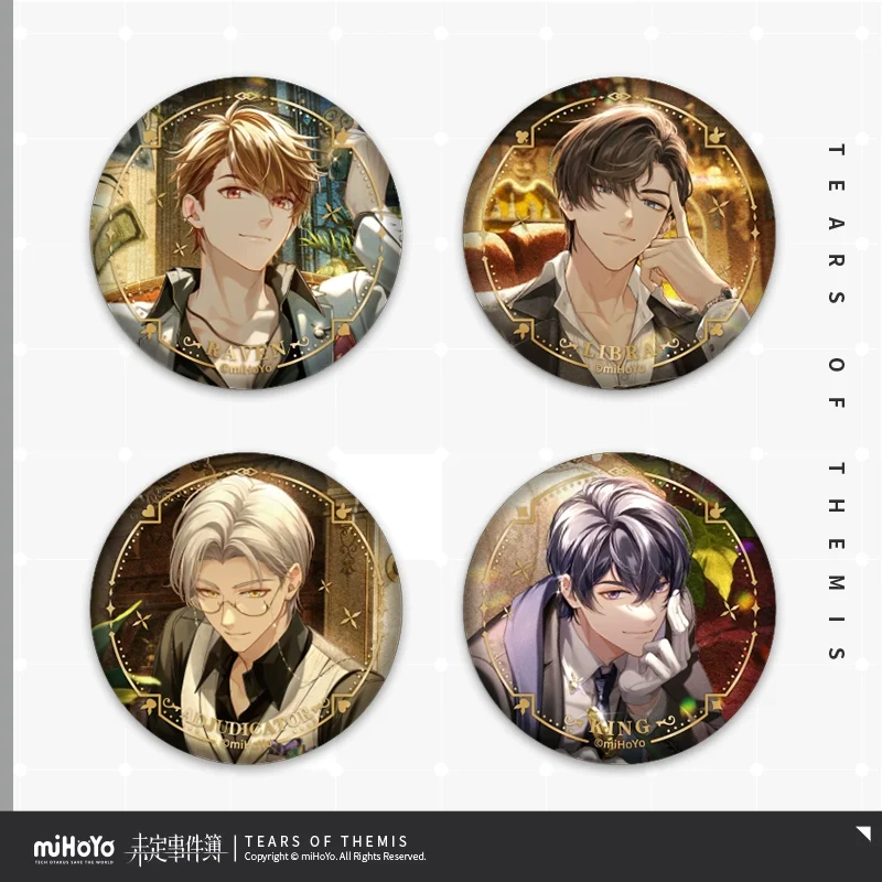 Sunsyea Tears of Themis Official Merch miHoYo Original Dazzling Night Theme Series Badge Raven Libra Adjudicator King