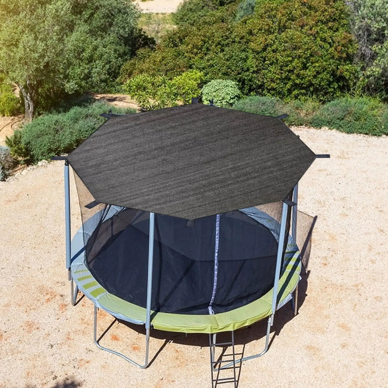 

Trampoline Shade Cover Easy Setup for Kids Play Protective Cover Accessories Summer Practical Multipurpose Backyard for 8 Poles
