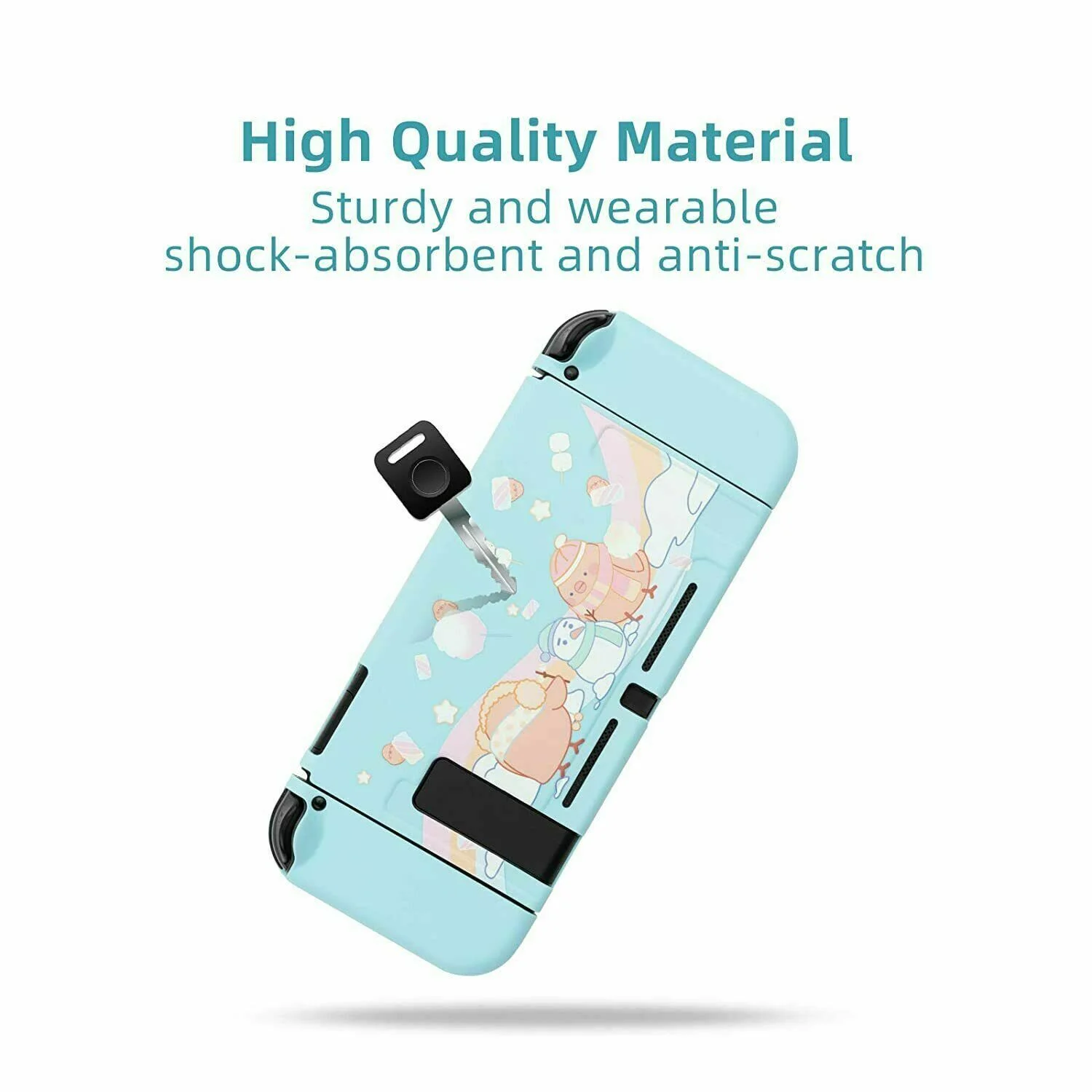 GeekShare-غطاء حماية لنينتندو سويتش ، كاواي كتكوت ، كارتون ثلج ، غطاء كامل من البولي يوريثان الناعم ، غلاف مسكة خلفي ، ملحقات NS