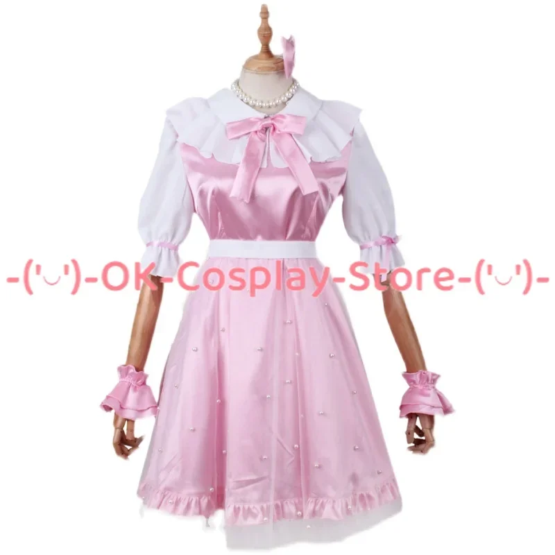 Anime Love Live! Nijigasaki Ayumu Uehara kostiumy Cosplay kobiety śliczna pokojówka sukienka różowy garnitur Lolita Halloween mundury wykonane na zamówienie