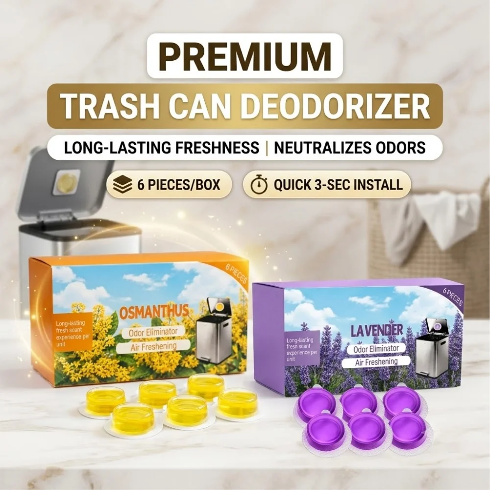 Trash Can Deodorizer Box Lavender Osmanthus Odor Eliminator Long Lasting Air Freshener Pad for Bathroom Kitchen Closet