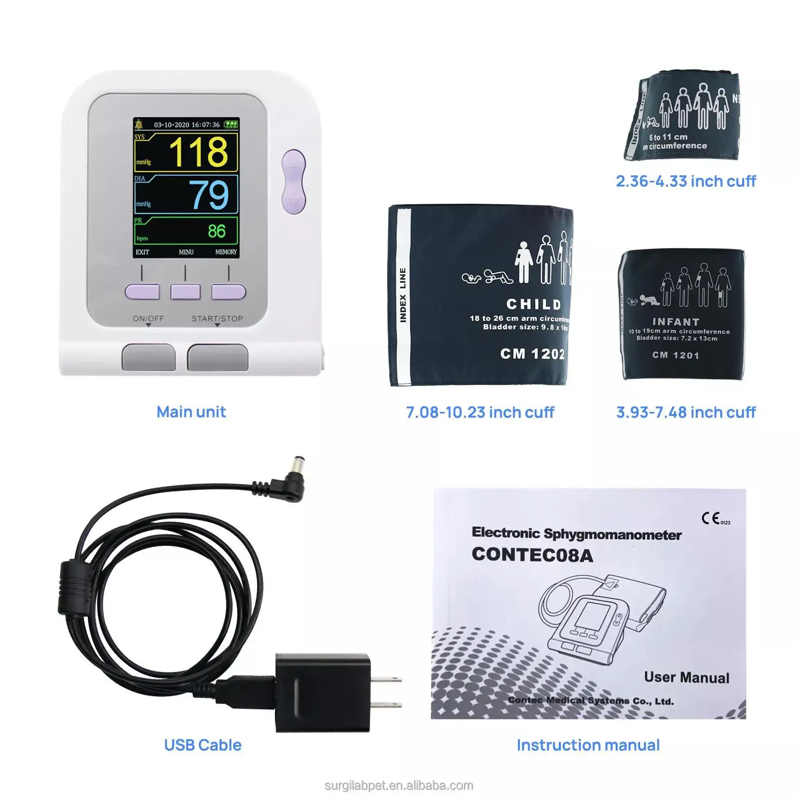 Multiparameter Pressure Device for Veterinary & Pet Use, Professional Animal Pressure Monitoring System