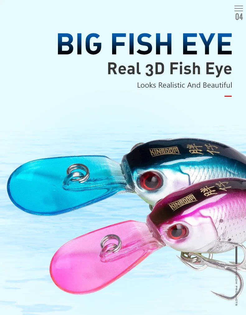 Kingdom Crazy Crankbaits Langsam Sinkende Angelköder Mini Minnow Swing Kleine Cranks Harte Köder 5g 37mm Wobbler Angelzubehör – Detail 9