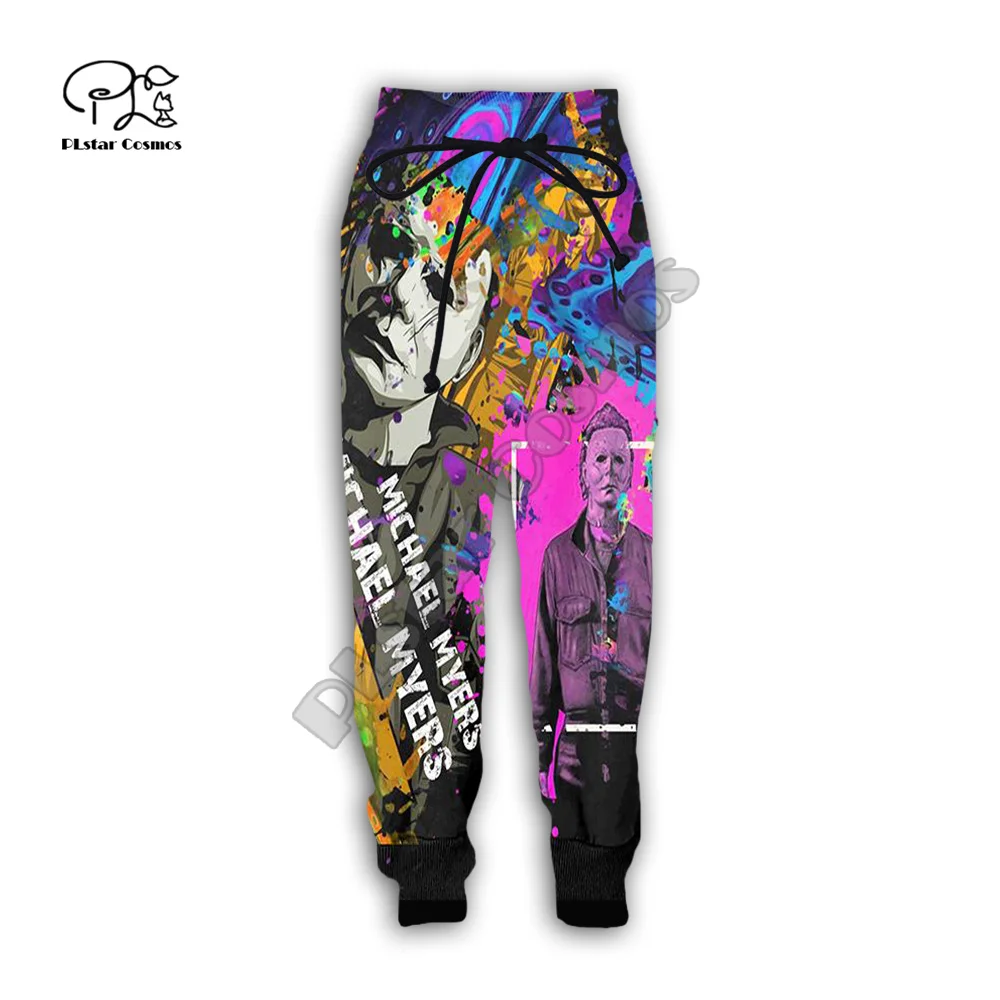 Disfraz de película de Terror para hombre y mujer, ropa de calle con estampado de Michael Myers, Jason 3D, Joggers, pantalones casuales divertidos, X8, para Halloween