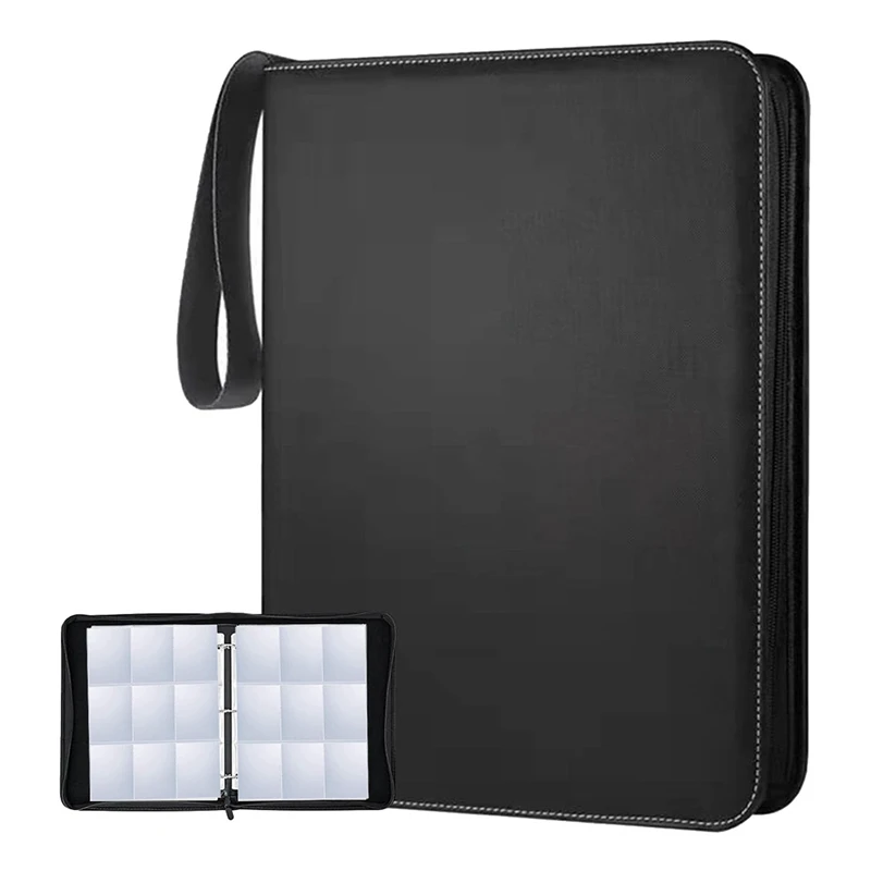 2X Trading Card Binder 900 Pockets, 9-Pocket Card Collection Binder,For Game/Football/Baseball Card Black