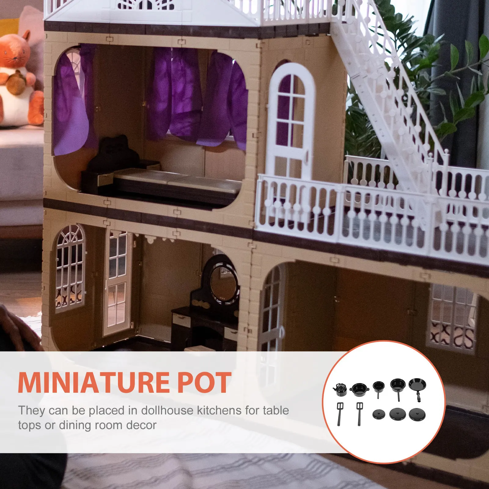 

2Sets Decorative Pot Set for Mini House Kitchen Premium Alloy Material Vivid Realistic Look Perfect for DIY Crafts and Home