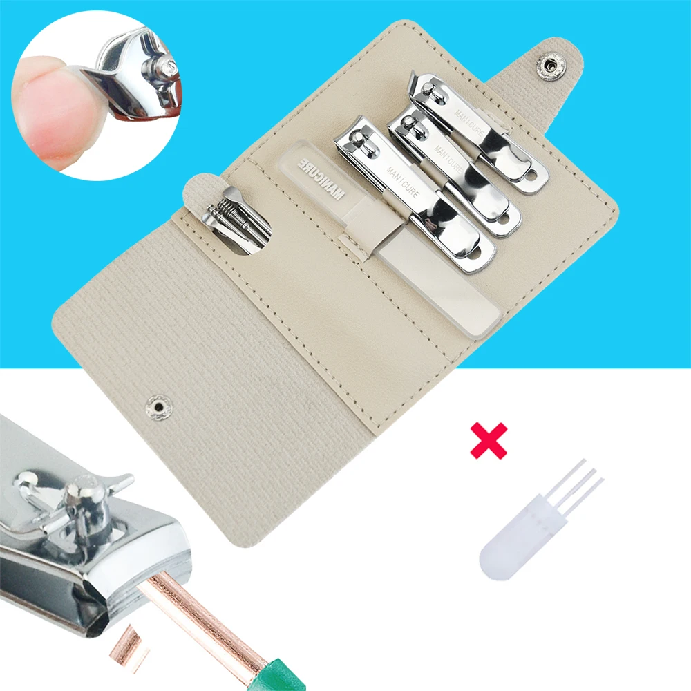 مجموعة 11 قطعة من ماكينة قص الأظافر المصنوعة من الفولاذ المقاوم للصدأ وقطع الأذن، مع ماكينة قص الأظافر ومجموعة إصلاح القدم #1