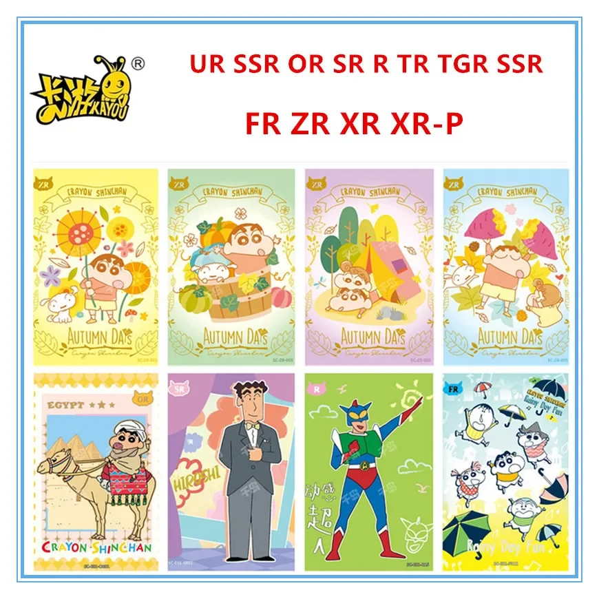 KAYOU Original ล่าสุด Crayon Shin-Chan การ์ด Wish Pack UR SSR หรือ SR R TR TGR SSR FR ZR XR XR-P การ์ดของเล่นของขวัญวันเกิดสําหรับ