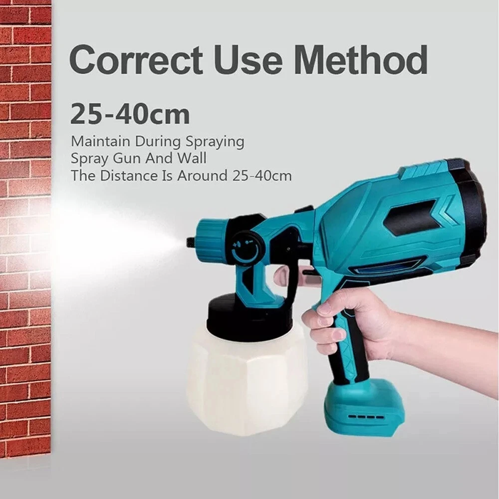 Pulverizador de tinta sem fio, pistola elétrica 800ml 200w, pulverizador de energia para bosch 18v, bateria de íon-lítio, pulverizador de tinta, cerca, pistola elétrica
