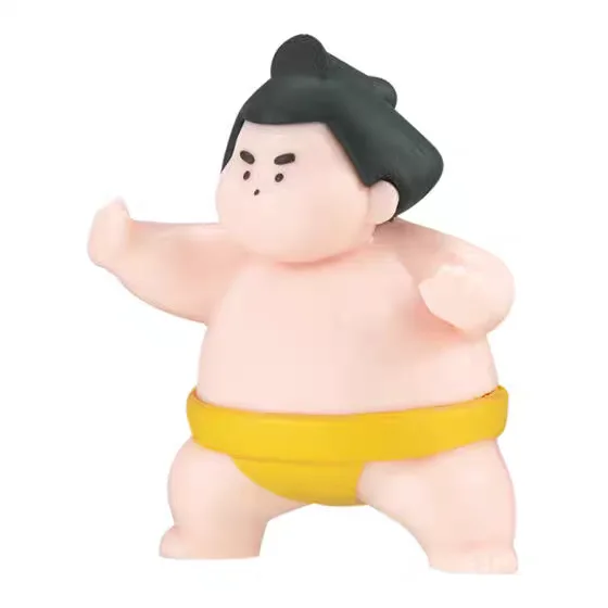 BANDAI Action Figures Model Sumo Wrestler Figurine Ornament Gashapon Official Genuine Ornament Collectable Toys