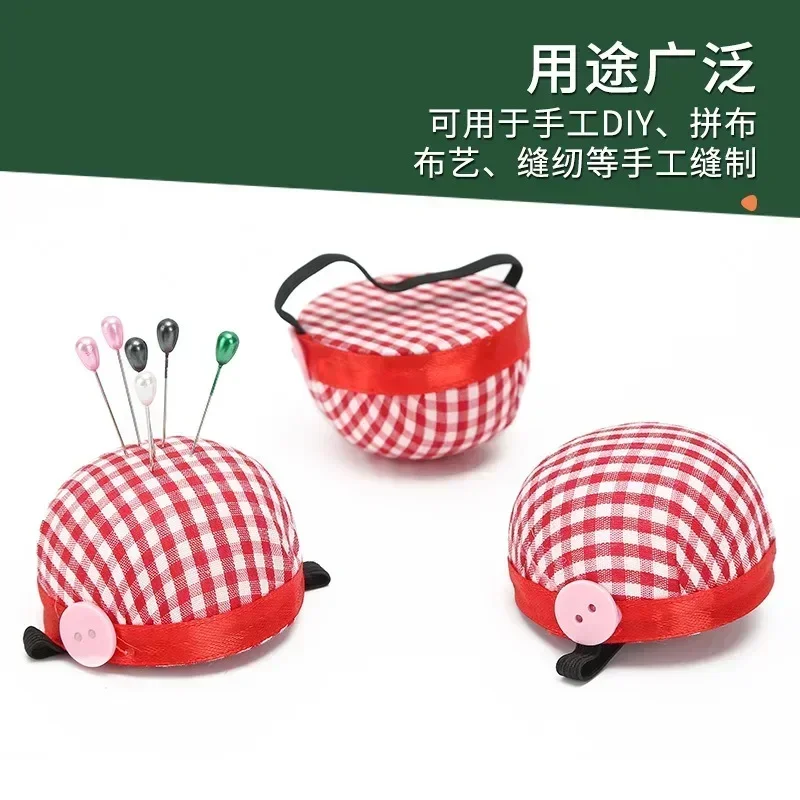 1pcs Shaped Needle Pin Cushion with Elastic Wrist Belt DIY Handcraft Tool for Stitch Sewing Needlework Sewing Accessories