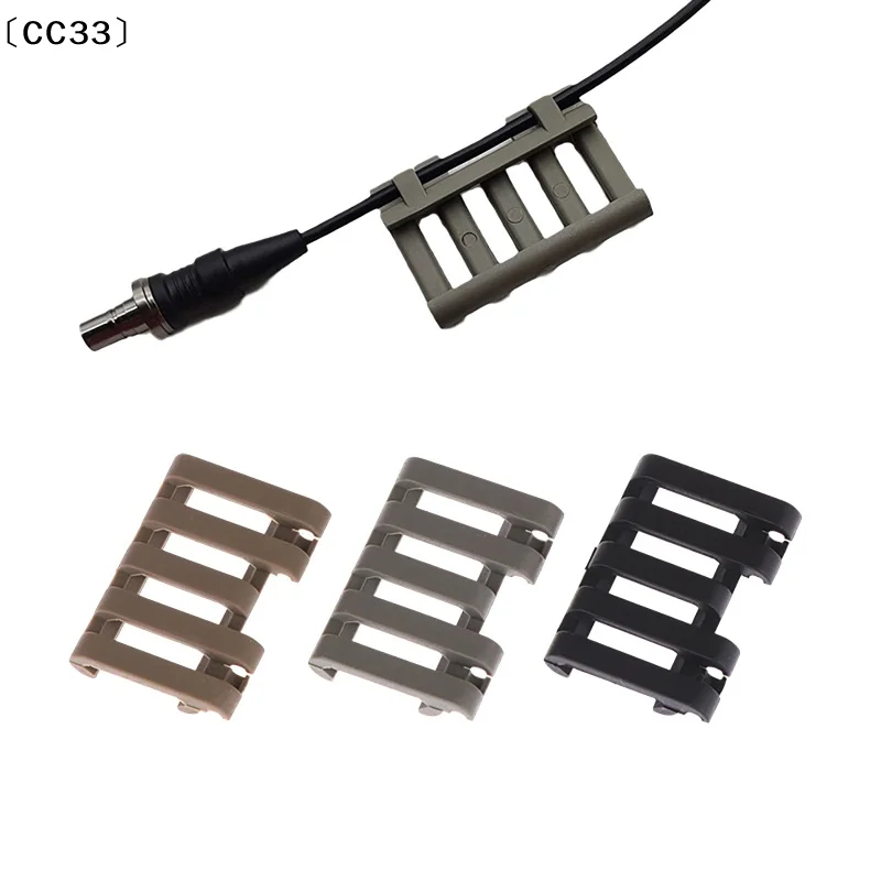 Picatinny 5 Slot Rattail Line Strip 20mm Rail Cover PEQ 15 M600C Airsoft Rifle Accessories Pressure Switch Wire Holder Wir〔CC33〕