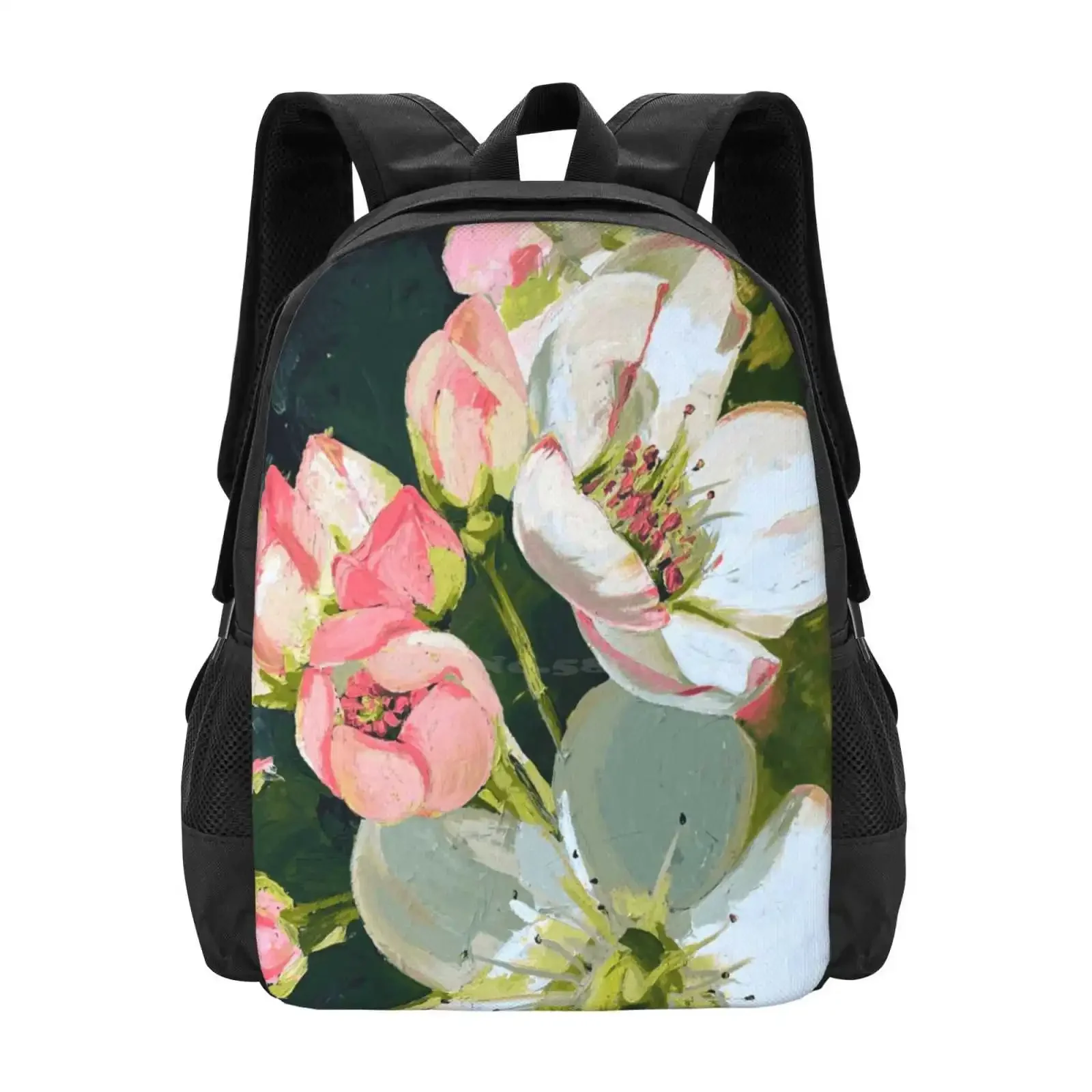 

Golden Pear Blossom Acrylic Painting 3d Print Design Backpack Student Bag Art By Amy Herman Golden Pear Blossoms Pallet Knife