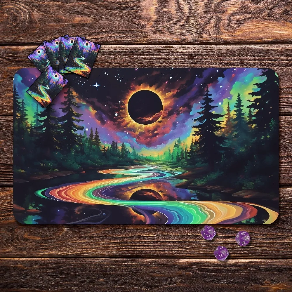 Playmat for MTG - Rainbow River Style, Zones & Seam Options desk accessories alfombrillas para escritorio tapis de souris