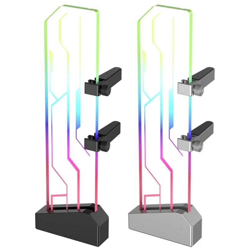 Elegant Tempered Glass Vertical Video Card Stand Support 5V 3pin ARGB Lighing