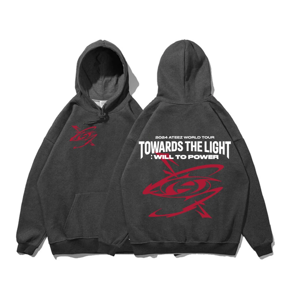 2024 Kpop Ateez World Tour Hoodies Ateez Towards The Light: Will To Power Hoodie 8 Makes 1 Team Sweatshirt