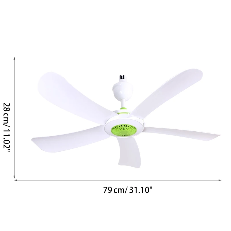 Quạt Trần 220V 20W Mini Tiết Kiệm Năng Lượng Quạt Điện Trắng Đường Kính 79Cm/31'' Trang Sức Giọt
